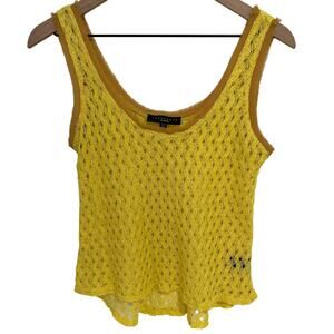 Sanctuary Yellow Crochet Tank Top Size XS